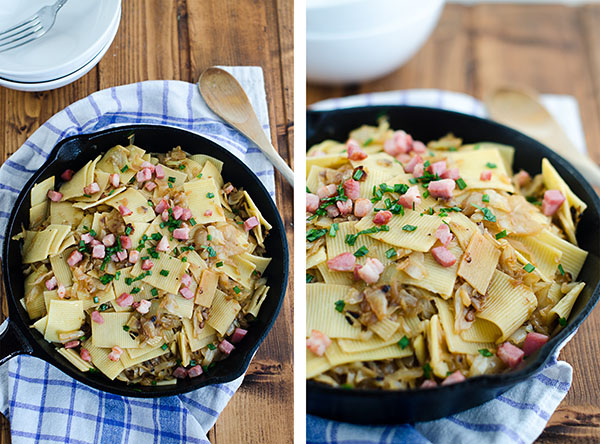 Old Fashioned Pasta with Fried Cabbage